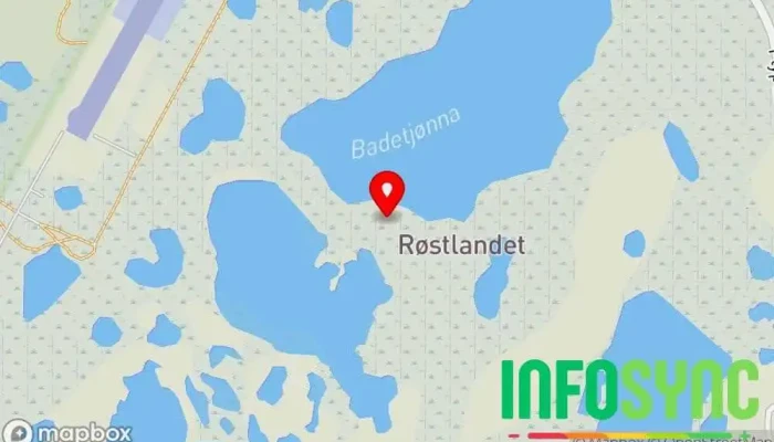 kart over Røst Øy i Røst