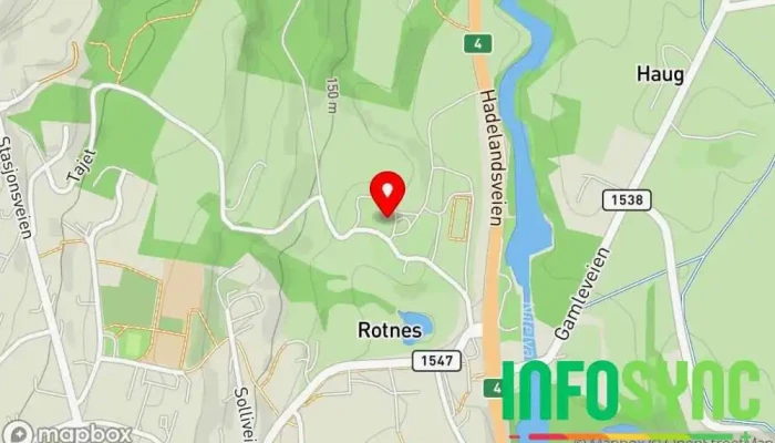 kart over Rotnes Bruk Gård, Lager i Nittedal