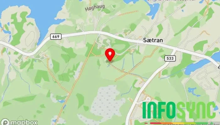 kart over Sætran lekeplass Lekeplass i Smøla