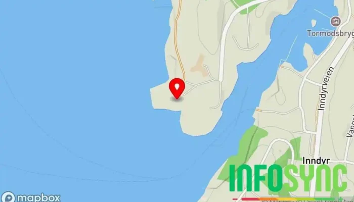 kart over Salmon Center Gildeskål Opplæringssenter, Fiskeforedling, Forskning og produktutvikling i Inndyr