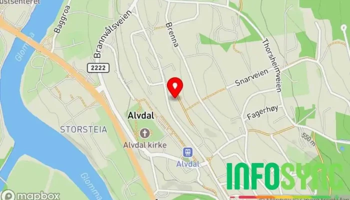 kart over Sandli Overnatting Innendørs overnatting i Alvdal