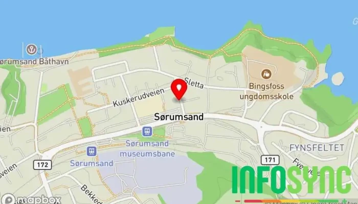 kart over Sikkerhet Og Konsulenttjenester Sikkerhetstjeneste i Sørumsand