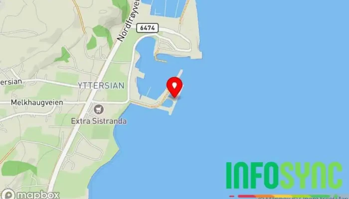 kart over Sistranda Liggekai ISPS Havneoperatør i Sistranda