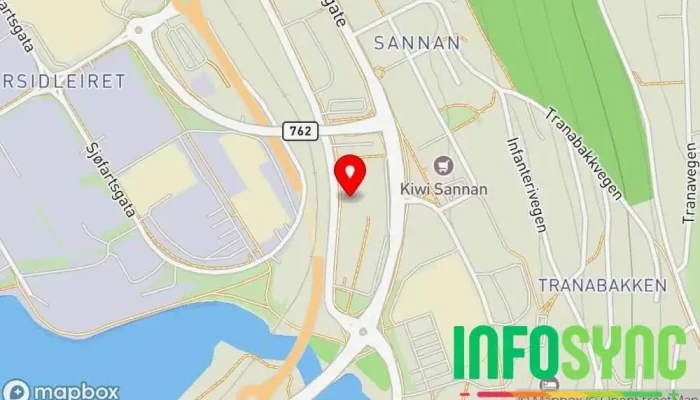 kart over Skatteetaten Steinkjer Skattekontor i Steinkjer