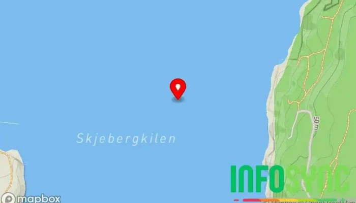 kart over Skjebergkilen Fjord i Skjeberg