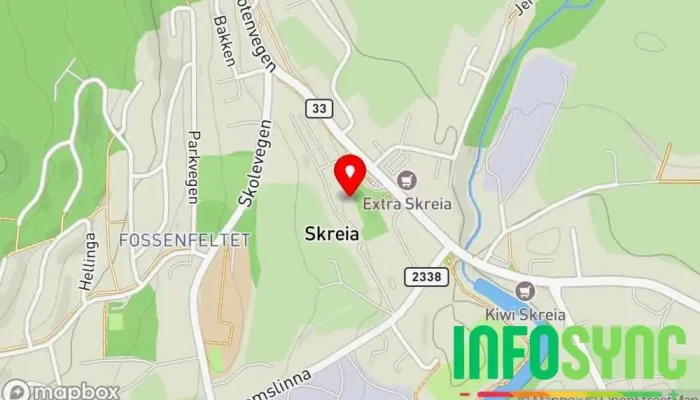 kart over Skreia stasjon Kulturminne i Skreia