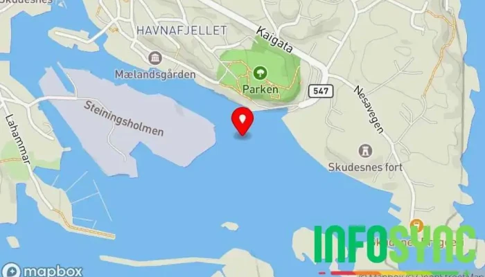kart over Skudeneshamn Bukt i Skudeneshavn