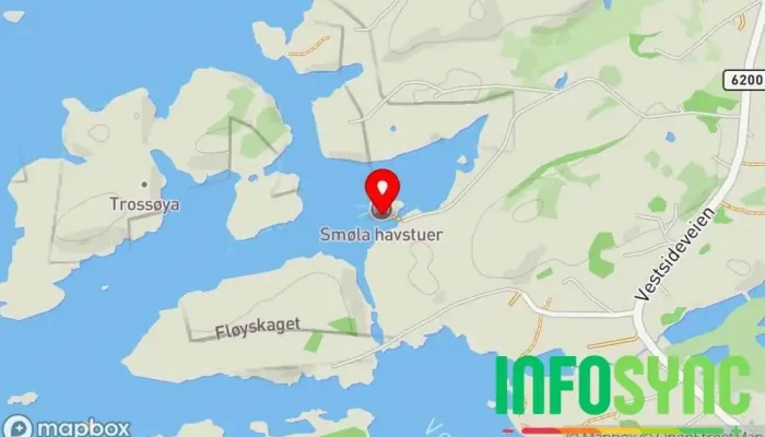 kart over Smøla Havstuer Hotell i Smøla