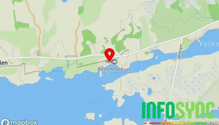 kart over Smøla og Betten Rorbuer Bolig for korttidsleie i Jøstølen
