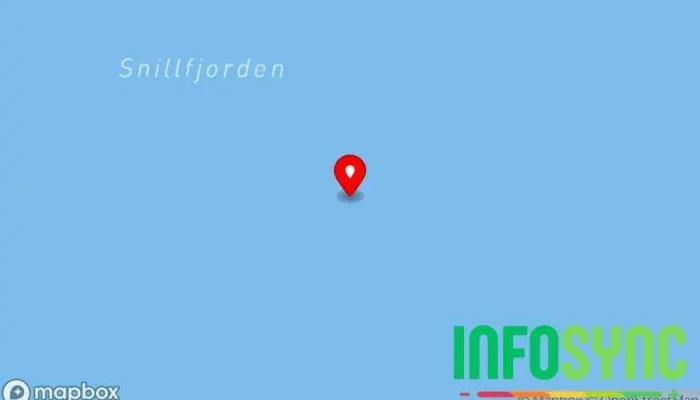 kart over Snillfjorden Fjord i Snillfjord