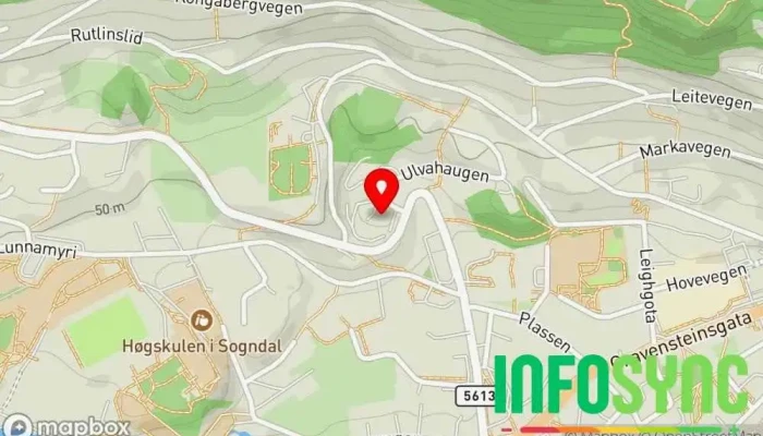 kart over Sognenett AS Internettleverandør i Sogndal