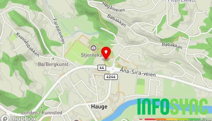 kart over Sokndal kirke Den norske kirke i Hauge i Dalane