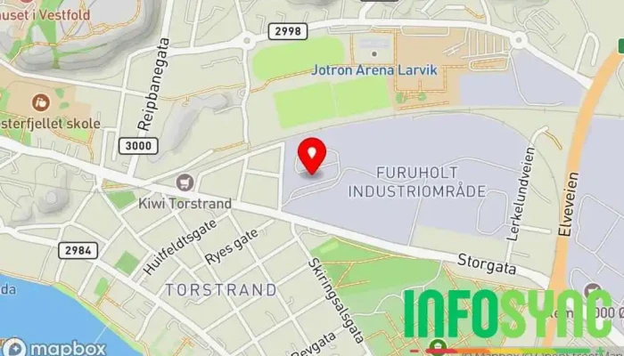 kart over Solve Forretningspartner AS Økonomisk planlegger, Regnskapsfirma, IT-konsulent, Rådgiver i Larvik