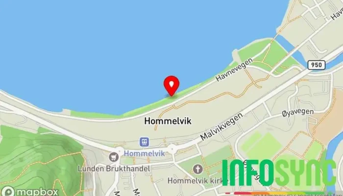 kart over Stasjonsfjæra Turområde i Hommelvik