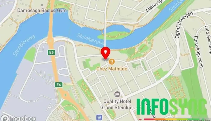 kart over Steinkjer  i Steinkjer