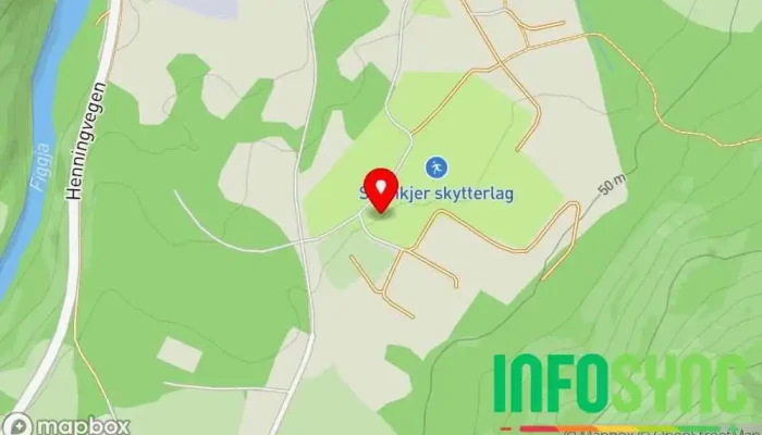 kart over Steinkjer skytterlag Idrettsforening i Steinkjer