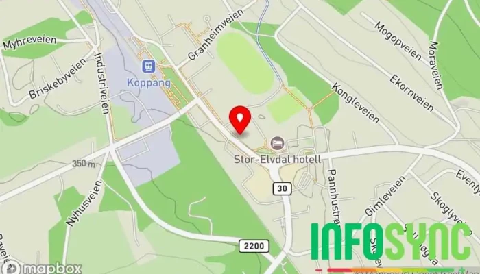 kart over Stor-Elvdal Frivillig Lagringsanlegg i Koppang