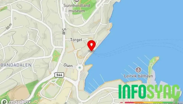 kart over Stord Hamnestell Lystbåthavn i Stord