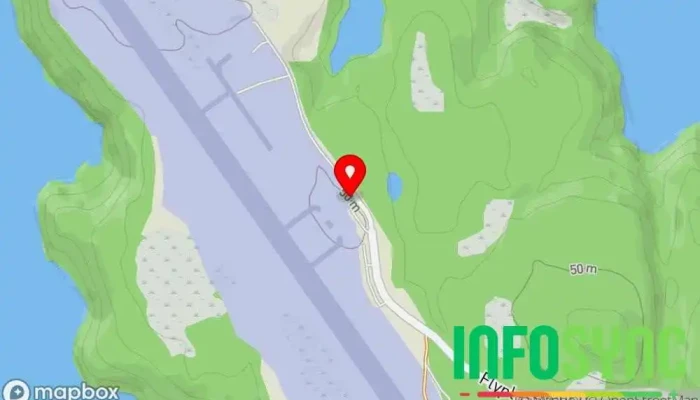 kart over Stord Lufthamn, Sørstokken (SRP) Flyplass i Sagvåg