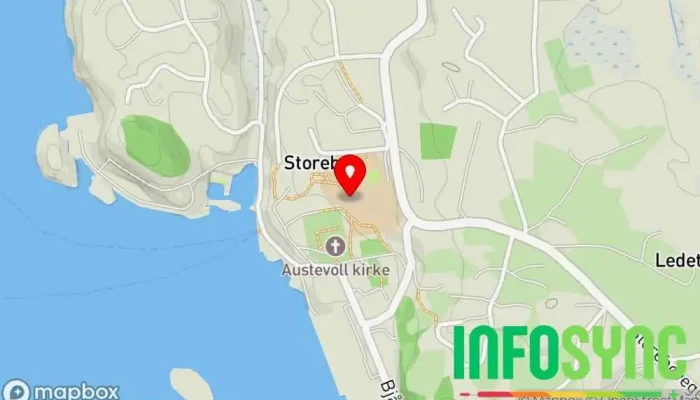 kart over Storebø skule Skole i Storebø