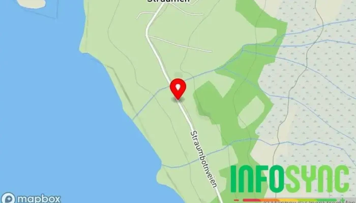 kart over Straumen Bussholdeplass i Engenes