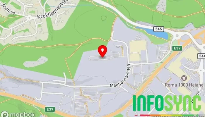 kart over Sunnhordland interkommunale Miljøverk IKS Heiane Miljøsentral Stord Avfallshåndtering i Stord