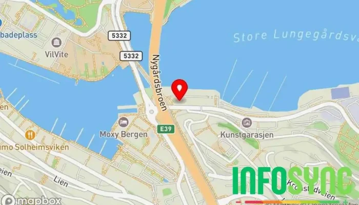 kart over Syns- og Audiopedagogisk Teneste Rådgiver i Bergen