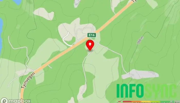 kart over Synshagen Næringspark AS Bygg- og anleggsfirma i Vang i Valdres