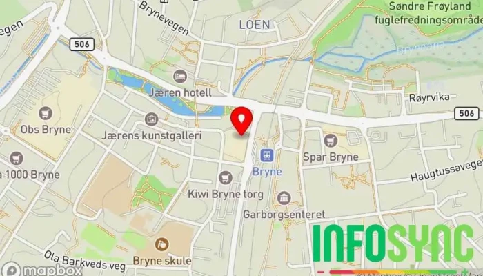 kart over Thime Station Bar i Bryne