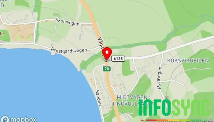 kart over Tingvoll  i Tingvoll