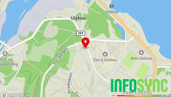 kart over Tixio Programvareselskap i Ulefoss