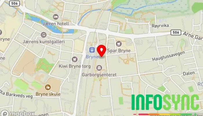 kart over Total Prosjektering AS Byggingeniør, Arkitekt, Byggkonsulent i Bryne