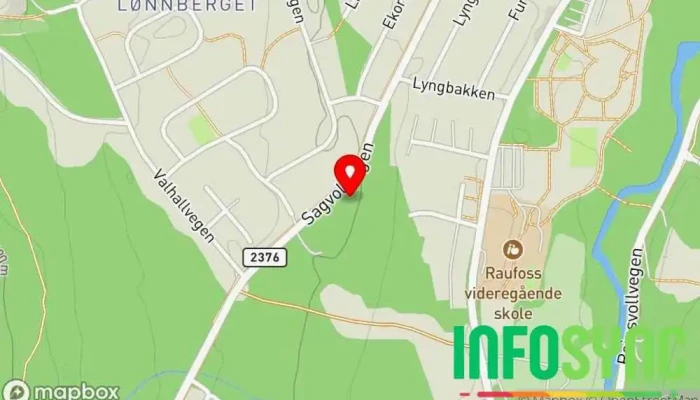 kart over Toten service og installasjon Karlsen Elektrisk installasjon, Kabel-TV-selskap i Raufoss