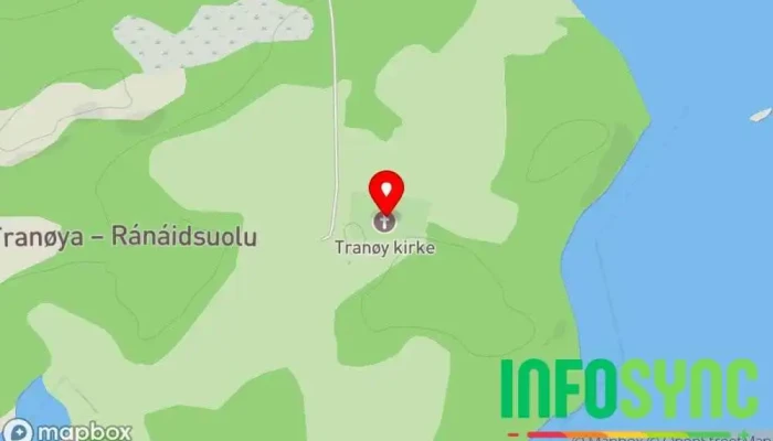 kart over Tranøy kirke Kristen kirke i Vangsvik