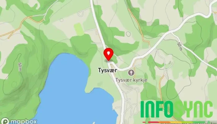 kart over Tysvær  i Tysvær