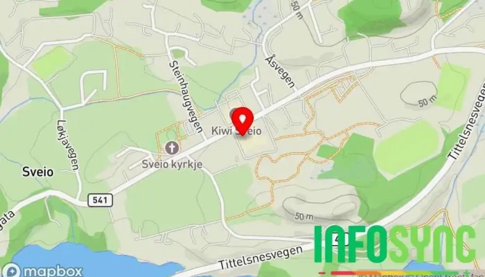 kart over UPS Access Point Frakt- og posttjeneste, Budtjeneste i Sveio