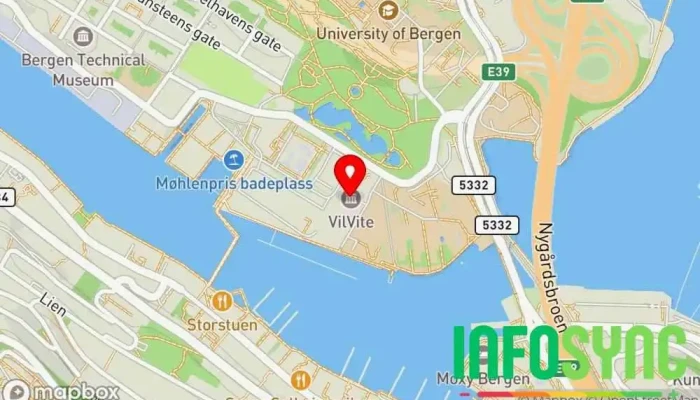 kart over Utdanning i Bergen Statlig utdanningskontor i Bergen