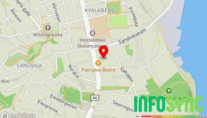 kart over Utviklerne AS Hovedkontor i Stavanger
