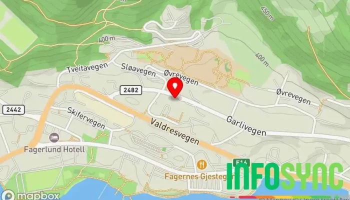 kart over Valdres Lokalmedisinske Senter (VLMS) Medisinsk diagnostisk bildesenter i Fagernes