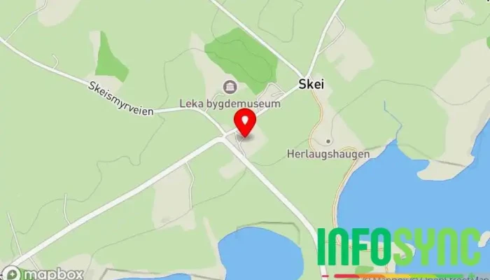 kart over Vertshuset Herlaug Fisketurisme i Leka