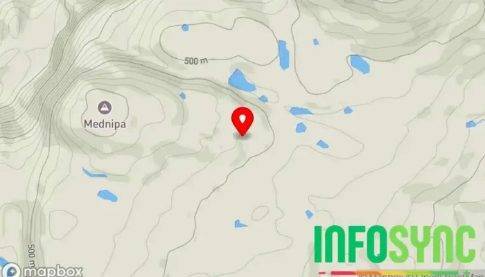 kart over Vetefjellet Fjelltopp i Krakhella