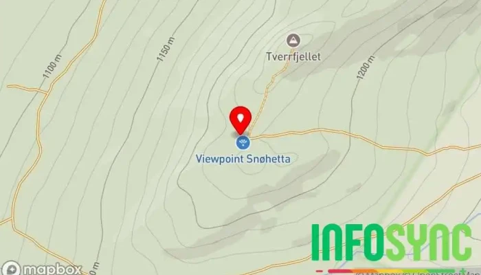 kart over viewpoint SNØHETTA Utsiktspunkt i Hjerkinn