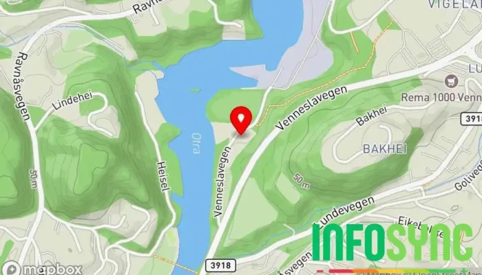 kart over Vigeland Hovedgård Restaurant, Møte- og konferanselokaler, Bryllupslokale i Vennesla