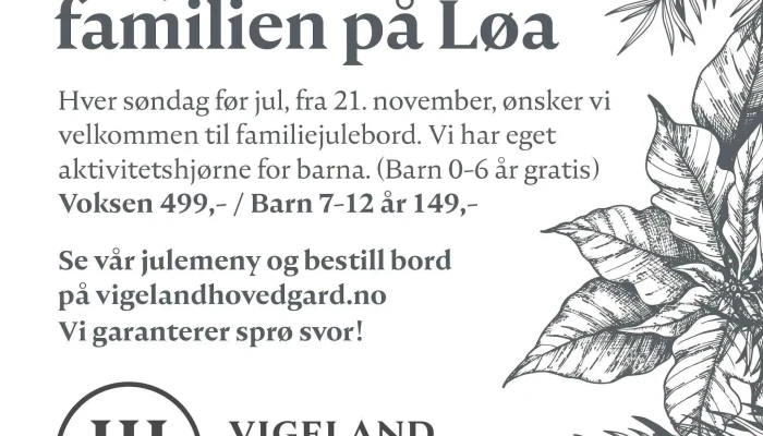 Vigeland Hovedgard Meny - Vennesla