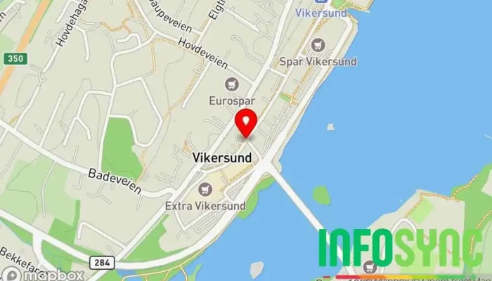 kart over Vikersund  i Vikersund