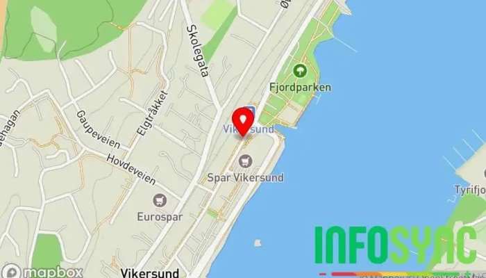 kart over Vikersund bussterminal Kollektivholdeplass, Busstopp, Jernbanestasjon i Vikersund