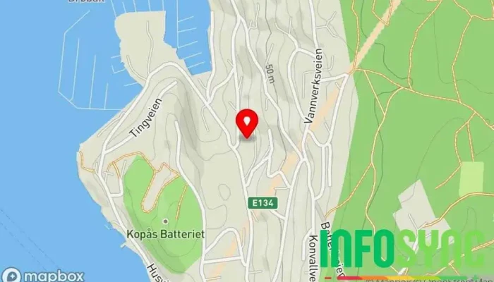 kart over Vindfangeren AS Kontorutleiebyrå i Drøbak